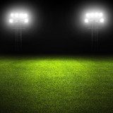 Belyst natt på sportfält