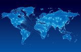 Global elegans i blå nyanser