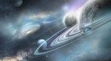 Kosmiska världar i drömskt ljus