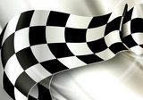 Svartvit svepande racingdesign