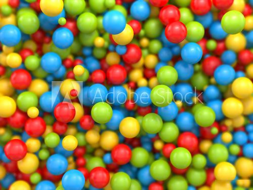 3d mixed color balls background