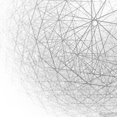 3d spherical structure black and white