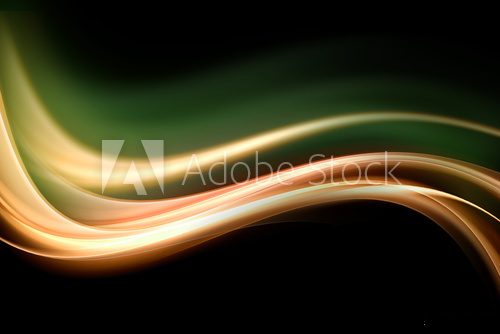 Abstract awesome wave motion gold background for design. Modern bright digital illustration.