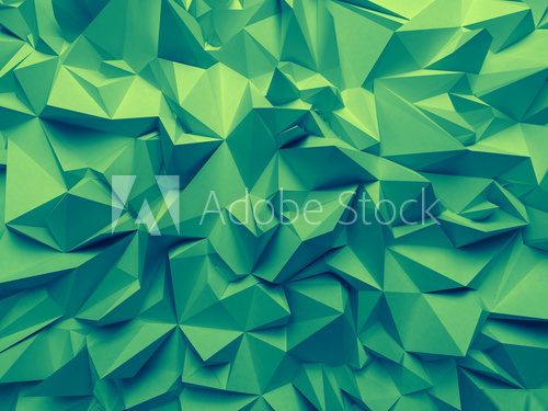 abstract trendy emerald green faceted background