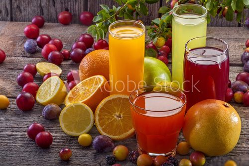 Antioxidant juices of citrus, apple, plum and blackberry