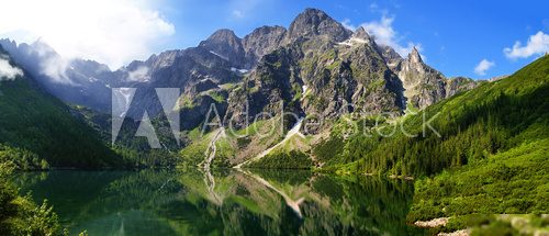 Beautiful scenery of Tatra mountains and Eye of the Sea