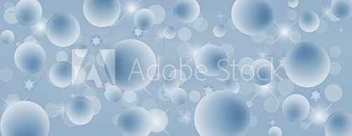 Blue floating bubbles coverphoto with panorama design