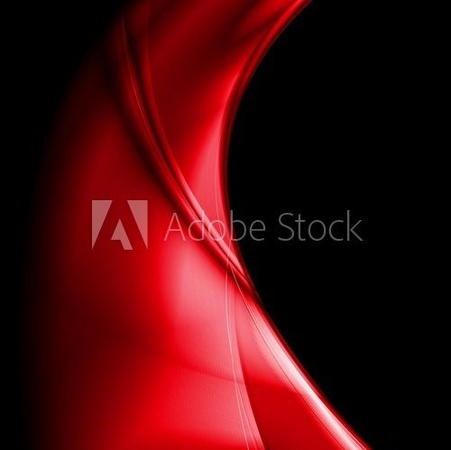 Bright red smooth vector waves design