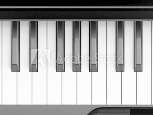 Classic piano keyboard close-up shot