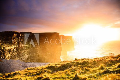 Cliffs of Moher at sunset in Co. Clare, Ireland Europe
