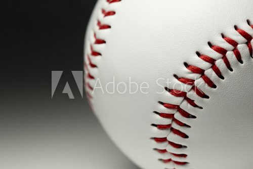 Close up of a brand new baseball