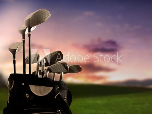close-up of a golf bag
