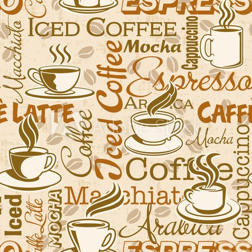 Coffee break, vector seamless pattern