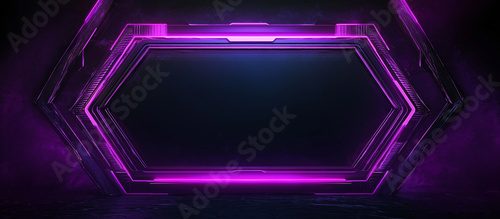 Cyberpunk Neon Purple Gaming Background – Futuristic E-Sports Tech Banner – AI-Generated Digital Wallpaper