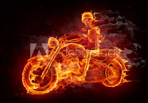 Fire biker