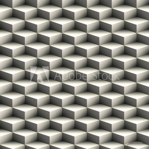 Geometric seamless pattern made of stacked cubes
