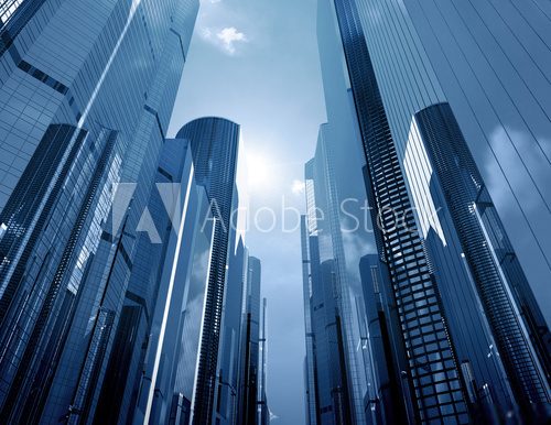 glass skyscrapers