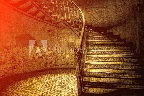 Klasyczne schody w stylu retro