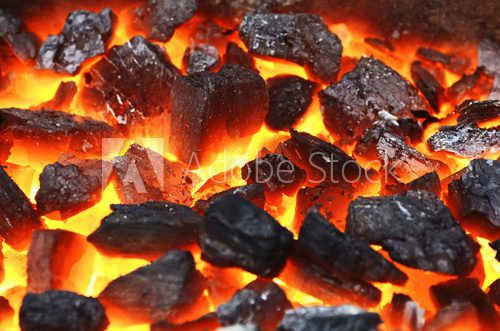 Live coals