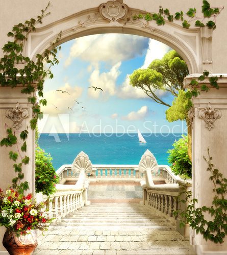 Digital fresco. Sea view