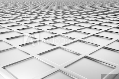 Metallic diamond flooring perspective view