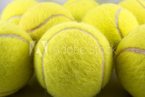 Tennis Balls Formation Close-Up
