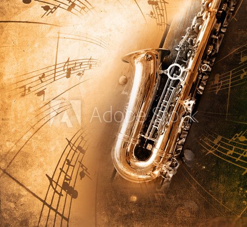 Old Saxophone with dirty background