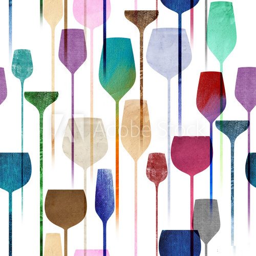 Party drinks textured seamless pattern