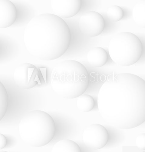 Seamless abstract 3D white spheric background