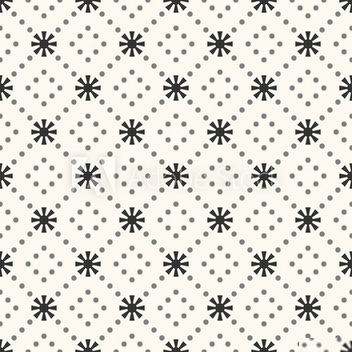 Seamless vector pattern of sun shape and dot