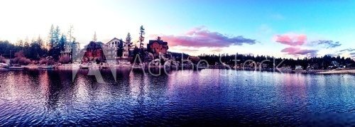 stunning sunset at big bear lake CA