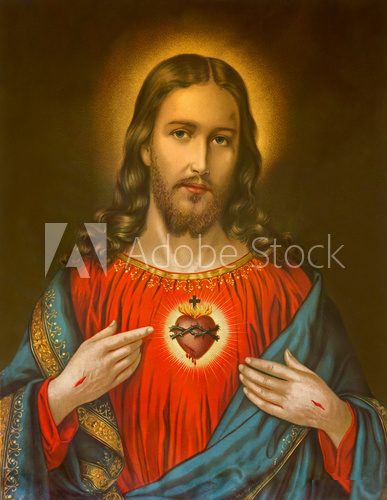 typical catholic image of heart of Jesus Christ