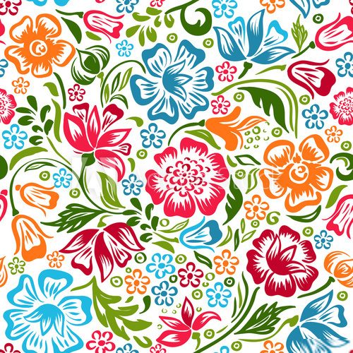 Vector floral colorful pattern