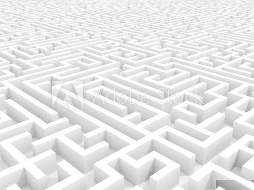 White endless maze.