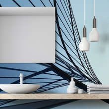 Abstrakt-arkitektonisk-linje-i-bla-nyanser-tapeter-for-badrummet-tapeter-demural