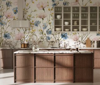 pastellblommor i mjuk akvarellstil blommor tapeter tapeter demural