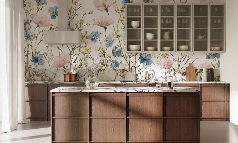 pastellblommor i mjuk akvarellstil blommor tapeter tapeter demural