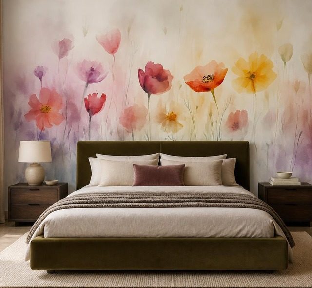 mjuk blomsterpalett i harmonisk arrangemang blommor tapeter tapeter demural