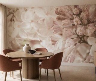 delikat harmoni av rosa och kram blommor tapeter tapeter demural