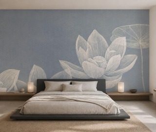diffust ljus som framhaver en omtalig blomma tapeter for sovrummet tapeter demural