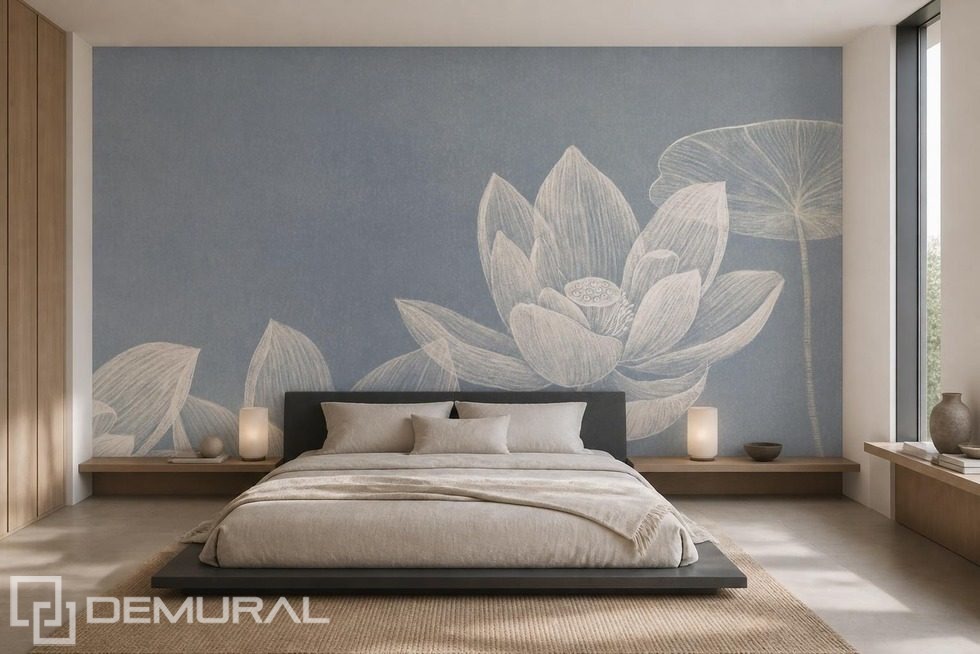 Diffust ljus som framhäver en ömtålig blomma Tapeter för sovrummet Tapeter Demural