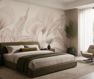 minimalistiskt lovmotiv i dampad fargpalett tapeter for sovrummet tapeter demural