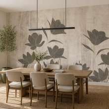 Harmonisk-komposition-av-blomformade-silhuetter-blommor-tapeter-tapeter-demural