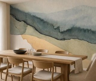 pastellager av landskap i akvarellstil abstrakta tapeter tapeter demural