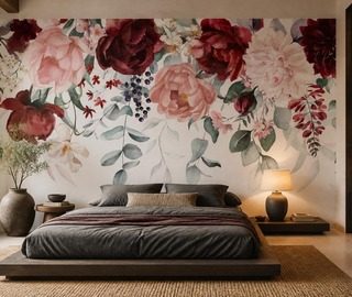 mjukt ljus med blomsterinspiration tapeter for sovrummet tapeter demural