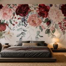 Mjukt-ljus-med-blomsterinspiration-tapeter-for-sovrummet-tapeter-demural