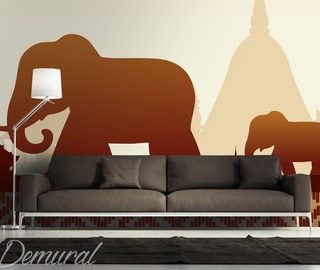 elefantfamilj orientaliska tapeter tapeter demural