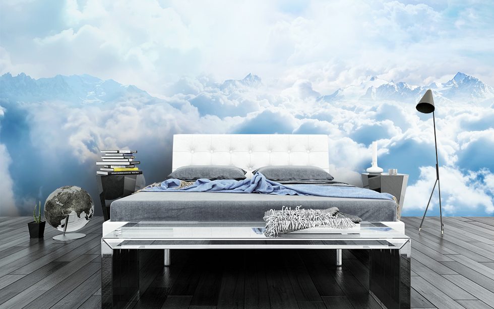 Ett himmelskt täcke Tapeter för sovrummet Tapeter Demural