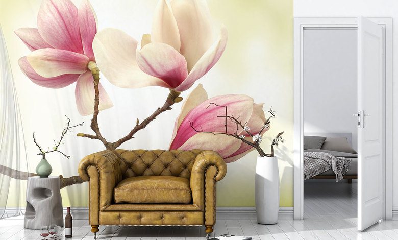 magnolia en hogre niva av delikatess blommor tapeter tapeter demural