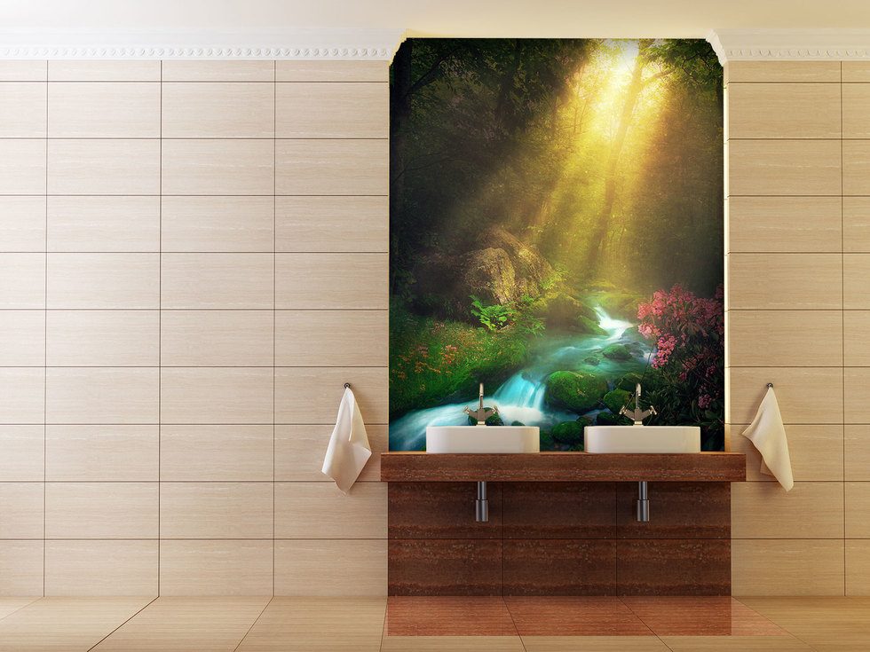 I den vackra gryningstimmen Tapeter för badrummet Tapeter Demural